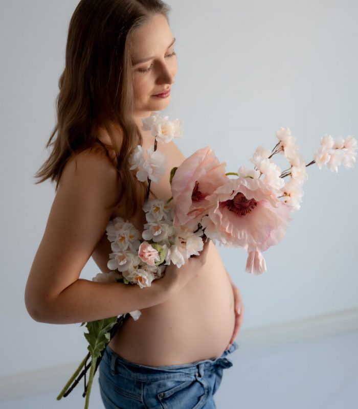 Blumen-Shooting ist in jeden Schwangerschafts-Monat möglich