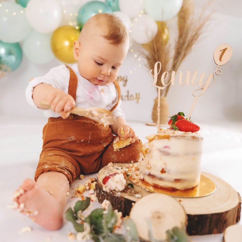 Cake Smash Shooting - Baby-Fotografie mit einem Jahr - Rheinland-Pfalz - Schwegenheim - Anke Staub Fotografie